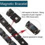 N+NITROLUBE Titanium Mens Magnetic Bracelets Link Fashion Blue Carbon Fiber for Men Therapy Bracelet Magnetic Jewelry Gift (Black,8.27 in)
