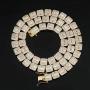 JINAO 10MM 18k Gold Plated Iced Out Jumbo Square Sparkling Baguette Cubic Zirconia Tennis Link Chains for Men