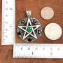 Wicca Jewelry Celtic Pentagram Pentacle Star Green-Black Crystal Gem Wiccan Pagan Witch Magic Healing Protection Amulet Pewter Mens Womens Pendant Necklace Charm for Men Women Silver Ball Chain Wicca Jewelry Celtic Pentagram Pentacle Star Green-Black Crystal Gem Wiccan Pagan Witch Magic Healing Protection Amulet Pewter Mens Womens Pendant Necklace Charm for Men Women Silver Ball Chain