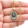 Miraculous Medal Necklace ''18 Inches'' Length Gold Filled Chain Religious Jewelry