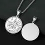 HZMAN Vintage Hebrew Esoteric Tetragrammaton Stainless Steel Pentagram Pendant Necklace 22 + 2 Inch Chain HZMAN Vintage Hebrew Esoteric Tetragrammaton Stainless Steel Pentagram Pendant Necklace 22 + 2 Inch Chain