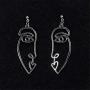 Gmillions Face Hand Earrings for Women Hollow Statement Geometric Fun Abstract Art Earrings set 4 pcs