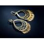Barzel 18K Gold Plated Filigree Cut-out Dangling Earrings
