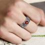 HuaJ 990 Silver Feng Shui PiXiu MANI Mantra Protection Wealth Ring Adjustable Ring
