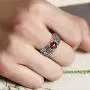 HuaJ 990 Silver Feng Shui PiXiu MANI Mantra Protection Wealth Ring Adjustable Ring