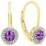 Dazzlingrock Collection 10K Ladies Halo Style Dangling Drop Earrings, Yellow Gold