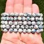 Zenergy Gems Charged Natural Gemstone Crystal 8mm Bead Bracelet + Selenite Charging Heart [Included]