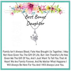 Onepurposegifts Step Daughter Gift, Bonus Daughter Gift, Step Daughter Necklace, Stepdaughter Gifts from Stepmom Stepdaughter Gifts from Stepdad