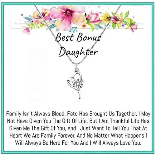 Onepurposegifts Step Daughter Gift, Bonus Daughter Gift, Step Daughter Necklace, Stepdaughter Gifts from Stepmom Stepdaughter Gifts from Stepdad Onepurposegifts Step Daughter Gift, Bonus Daughter Gift, Step Daughter Necklace, Stepdaughter Gifts from Stepmom Stepdaughter Gifts from Stepdad