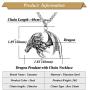 Xusamss Punk Titanium Steel Wing Dragon Pendant Necklace with 24inches Link Chain