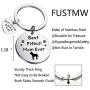 FUSTMW Dog Owner Gifts Best Dachshund Mom Ever Keychain Dog Lover Gifts Paw Print Jewelry Pet Owner Rescue Gift