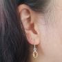 Dazzlingrock Collection 10K Ladies Infinity Dangling Earrings, Rose Gold