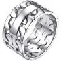 ChainsHouse Sturdy Cuban Link Chain Ring for Men Women, Black/18K Real Gold Plated, 316L Stainless Steel Band Rings, Size 5 to 12, Custom Available, with Gift Box ChainsHouse Sturdy Cuban Link Chain Ring for Men Women, Black/18K Real Gold Plated, 316L Stainless Steel Band Rings, Size 5 to 12, Custom Available, with Gift Box