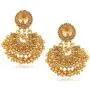 Crunchy Fashion Bollywood Style Gold Plated Traditional Indian Jewelry Necklace Set with Earrings & Tika Crunchy Fashion Bollywood Style Gold Plated Traditional Indian Jewelry Necklace Set with Earrings & Tika