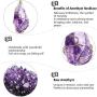 BOUTIQUELOVIN Full Wire Wrapped Amethyst Pendant Necklace Healing Chakra Crystal Stone Jewelry