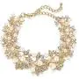 EVER FAITH Austrian Crystal Ivory Color Simulated Pearl Bridal Leaf Link Bracelet Clear EVER FAITH Austrian Crystal Ivory Color Simulated Pearl Bridal Leaf Link Bracelet Clear