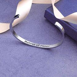 Maid of Honor Bracelet Thank You For Standing By My Side Today And Always Bridesmaid Jewelry Thank You Gifts(stand my side CB)
