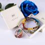 Bivei 108 Mala Beads Bracelet - 7 Chakra Tree of Life Real Healing Gemstone Yoga Meditation Hand Knotted Mala Prayer Bead Necklace