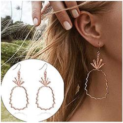 CanB Geometry Pineapple Dangle Earrings Drop Jewelry Ear Studs for Women Girls