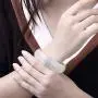 JHWZAIY 925 Sterling Silver Bangle Cuff Bracelets For Women, Hollow Open Bangle Bracelet Jewelry For Women