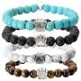 Jovivi Vintage Lava Stone Healing Power Crystal Dog Paw Charm Elastic Stretch Beaded Bracelets Jovivi Vintage Lava Stone Healing Power Crystal Dog Paw Charm Elastic Stretch Beaded Bracelets