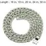 Nanafast Cuban Chain Necklace Hip Hop Iced Out Rhinestone Choker Necklace for Men Women Fashion Hip Hop Jewelry 16-30 Inch Nanafast Cuban Chain Necklace Hip Hop Iced Out Rhinestone Choker Necklace for Men Women Fashion Hip Hop Jewelry 16-30 Inch