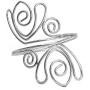 OCTCHOCO Fashion Flower Curve Gold Silver Filigree Swirl Adjustable Arm Bracelet Bangle Upper Arm Cuff Armlet
