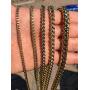 HarlemBling Mens Real Solid Franco Chain - 14k Gold Over Stainless Steel - 3mm 4mm 5mm 6mm 8mm - 18-30''