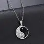 Yin Yang necklace Surgical Stainless Steel Chinese Taiji Bagua Jewelry with Diamond Eight Diagrams