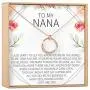 Nana Gift Necklace: Nana Jewelry, Mothers Day Gift for Grandma, Grandmother, 2 Linked Circles (rose-gold-plated-brass, NA) Nana Gift Necklace: Nana Jewelry, Mothers Day Gift for Grandma, Grandmother, 2 Linked Circles (rose-gold-plated-brass, NA)