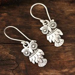 Novica Night Vision Sterling Silver Dangle Earrings For Girls Womens