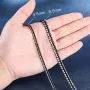 MOWOM Black Chain Necklace for Men Women Boy 316L Stainless Steel Water Resistent Big Thick Cuban Link Chains Plated & Brushed Finish Silver Color with Gift Box (4.6-6.5 MM Wide, 16-36 Inches Long) MOWOM Black Chain Necklace for Men Women Boy 316L Stainless Steel Water Resistent Big Thick Cuban Link Chains Plated & Brushed Finish Silver Color with Gift Box (4.6-6.5 MM Wide, 16-36 Inches Long)