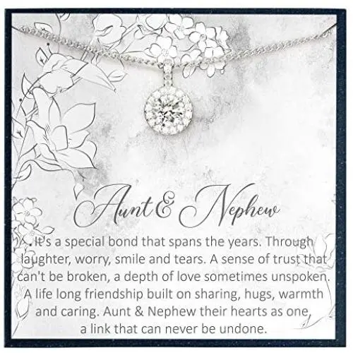 Grace of Pearl Aunt Nephew Necklace for Aunt Gifts for Auntie Gifts from Nephew for Aunt Jewelry The Love Between Aunt and Nephew is Forever Aunt Birthday Gift from Nephew Grace of Pearl Aunt Nephew Necklace for Aunt Gifts for Auntie Gifts from Nephew for Aunt Jewelry The Love Between Aunt and Nephew is Forever Aunt Birthday Gift from Nephew