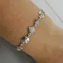 Sterling Silver Beach Bracelet, 7.5'' Length, Sand Dollar Starfish Seashell Pattern