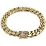 TOPGRILLZ Hip Hop14K Gold Plated Finished Miami Cuban Link Anklet Bracelet with Iced out Simulated Lab Diamond Clasp for Men Women TOPGRILLZ Hip Hop14K Gold Plated Finished Miami Cuban Link Anklet Bracelet with Iced out Simulated Lab Diamond Clasp for Men Women
