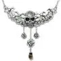 Controse Stainless Steel Skull and Roses Necklace 15” - 17'' Adjustable Controse Stainless Steel Skull and Roses Necklace 15” - 17'' Adjustable