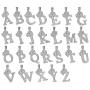 JewelBeauty Alphabet Crowned Initial Necklace Iced Out King Crown Cubic Zirconia Letter Pendant 24'' Rope Chain Necklaces, from A to Z