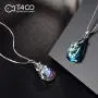 T400 Jewelers Tree of Life Leaves Waterdrop Necklace with Blue/Purle Crystal Jewelry for Women Birthday Gift T400 Jewelers Tree of Life Leaves Waterdrop Necklace with Blue/Purle Crystal Jewelry for Women Birthday Gift