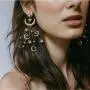Star Moon Earrings Made Swarovski Crystal Gold Plated Crescent Moon Stars Drop Dangle Mothers Day Couples Gifts Mom Gold Moon Earrings for Women Star Moon Earrings Made Swarovski Crystal Gold Plated Crescent Moon Stars Drop Dangle Mothers Day Couples Gifts Mom Gold Moon Earrings for Women