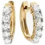 Dazzlingrock Collection 1.00 Carat (ctw) 10K Ladies Huggies Hoop Earrings 1 CT, Yellow Gold