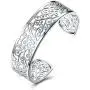 925 Sterling Silver Bangle Bracelet, HTOMT Fashion Simple Open Bangles Cuff Jewelry for Women 925 Sterling Silver Bangle Bracelet, HTOMT Fashion Simple Open Bangles Cuff Jewelry for Women