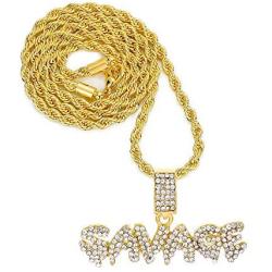 HH Bling Empire Unisex Hip Hop Iced Out Silver Gold Cz Diamond Bubble Dripping Full Name Letters Words Pendant Chain Necklace