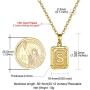 GoldChic Jewelry Tiny/Medium Square Initial Necklace for Women Men Girls, Dainty Letter Charm Necklaces (adjusts to 16-24 inch), Birthday with Gift Box - Customized Available