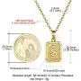 GoldChic Jewelry Tiny/Medium Square Initial Necklace for Women Men Girls, Dainty Letter Charm Necklaces (adjusts to 16-24 inch), Birthday with Gift Box - Customized Available