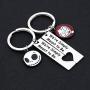 FUSTMW Jack and Sally Inspired Gifts We’re Simply Meant to be Keychian Nightmare Before Christmas Jewelry Movie Fan Gift Couples Gifts