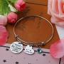 She Believed She Could So She Did Expandable Bangle, Stainless Steel Inspirational Birthstone Charm Cuff Bracelet Graduation Birthday Gifts for Mom, Daughter, Sister, Girls and Women