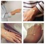Softones 12pcs Simple Silver Gold Bracelets for Women Girls Cute Pearl Bracelet Tiny Charm Dainty Handmade Bracelet Set Adjustable