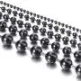 Elfasio 2-8MM Stainless Steel Black Bead Ball Chain Necklace or Men Women 18-30 inches Elfasio 2-8MM Stainless Steel Black Bead Ball Chain Necklace or Men Women 18-30 inches