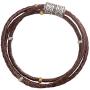 Silpada Multi-Purpose Genuine Leather Wrap Chain Bracelet in Sterling Silver and Brass, 29''
