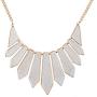 HSWE Glitter Collar Necklace for Women Statement Bib Necklace Geometric Chevron Choker Necklace for Wedding Party